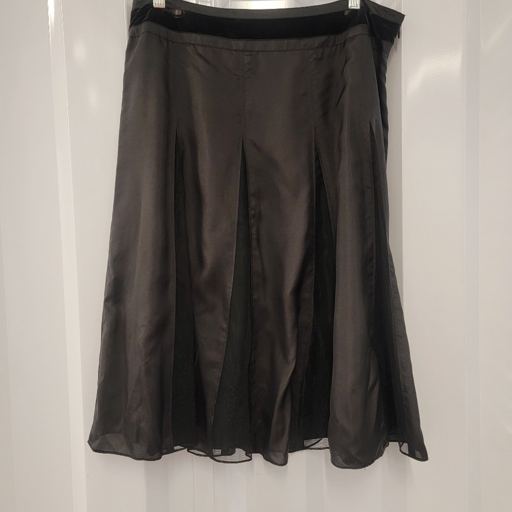 DKNY Jeans Silk Embroidered Skirt Women's 10
